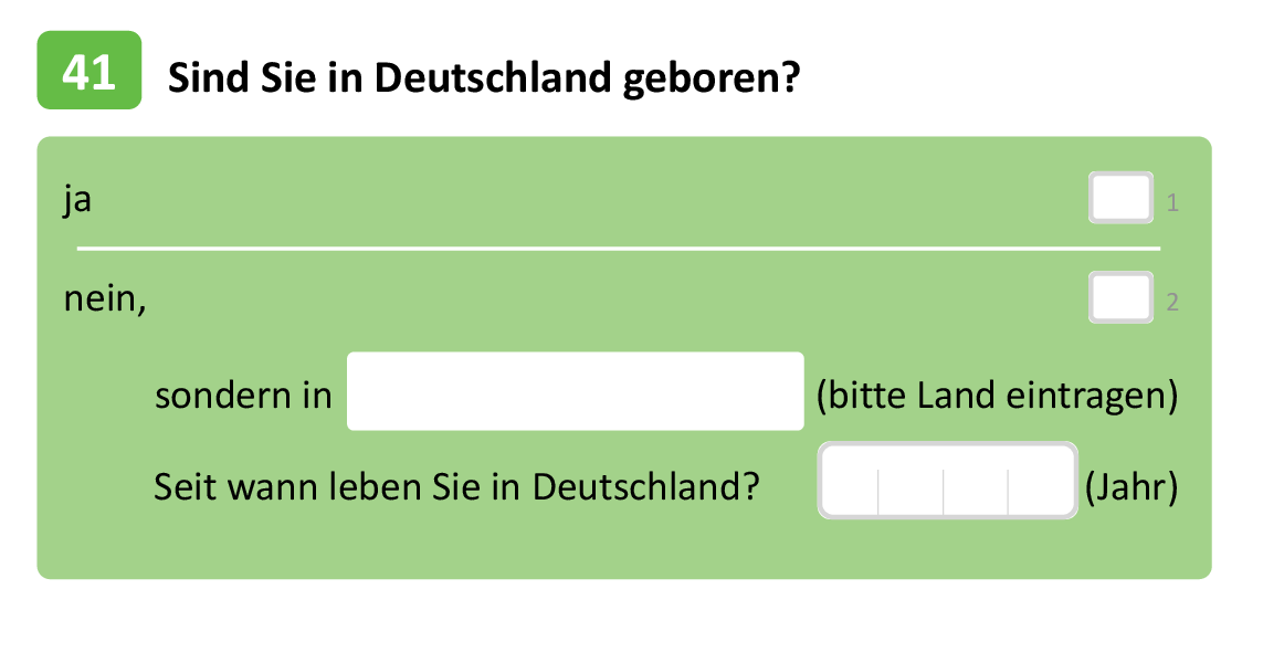 Sind Sie in Deutschland geboren?