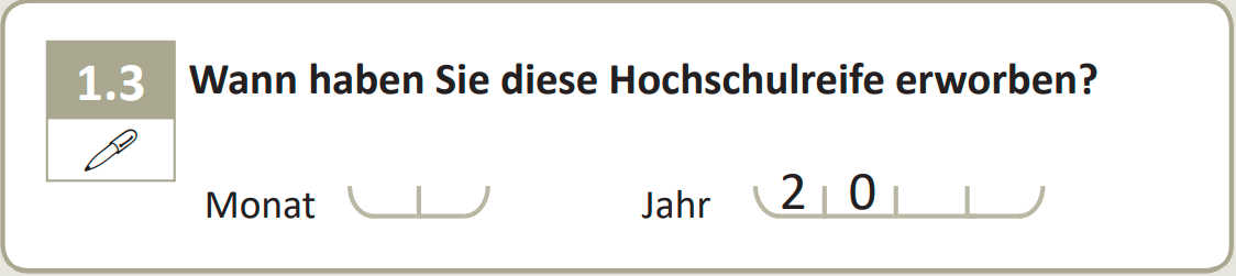 When did you attain this higher education entrance qualification?