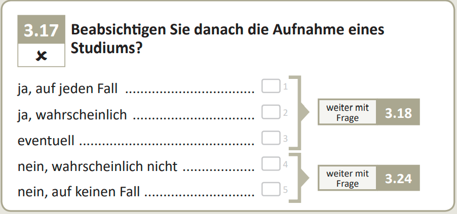 Beabsichtigen Sie danach die Aufnahme eines Studiums?