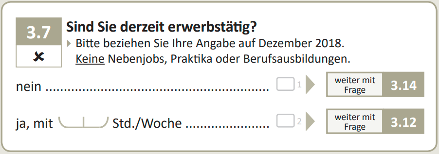Sind Sie derzeit erwerbstätig?