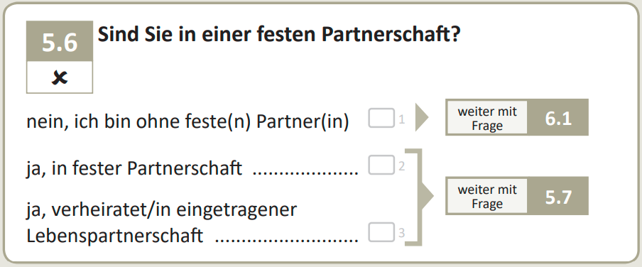 Sind Sie in einer festen Partnerschaft?