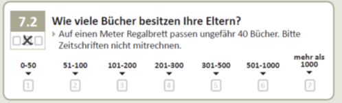 Wie viele Bücher besitzen Ihre Eltern?