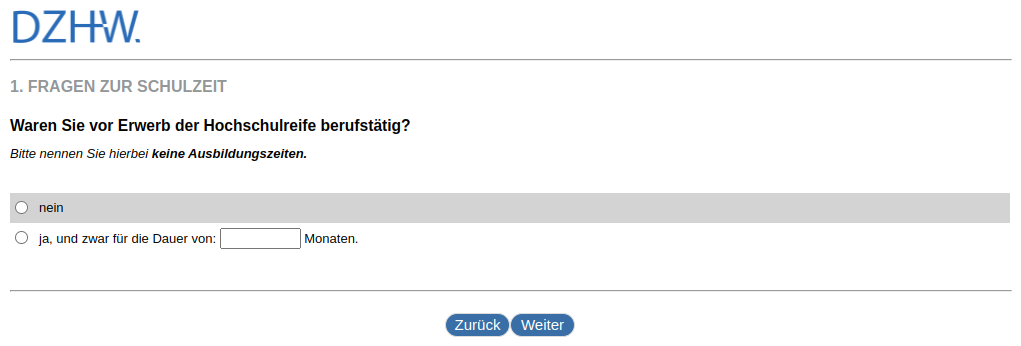 Did you work before gaining your higher education entrance qualification?