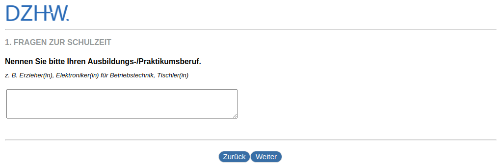 Please name the profession of your vocational training/internship.