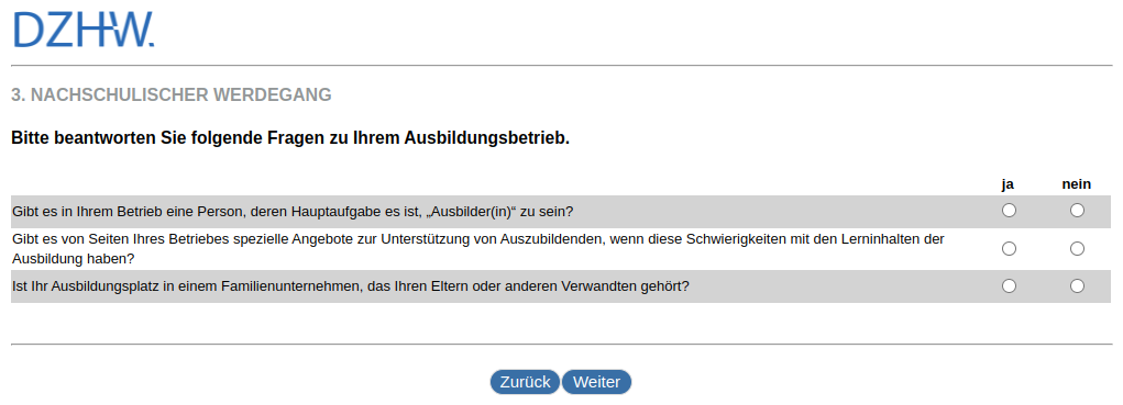 Please answer the following questions about your training company.