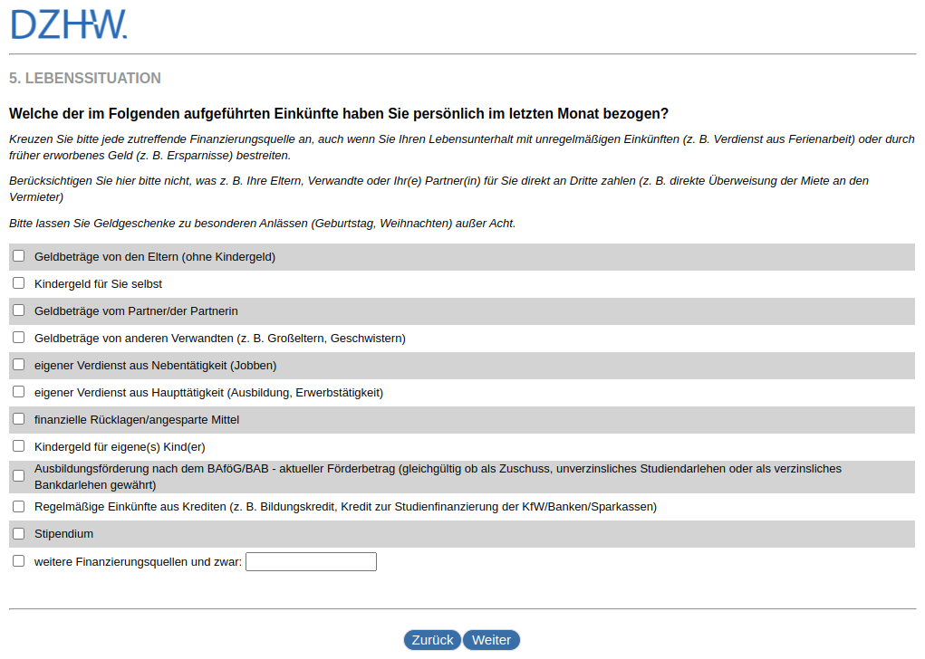 Which of the incomes listed below did you personally receive last month?