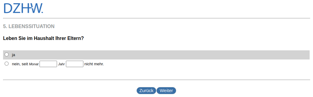Do you live in your parents' household?