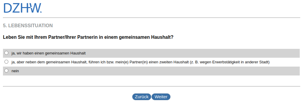 Do you live with your partner in the same household?