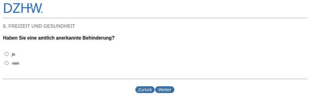 Do you have an officially recognised disability?