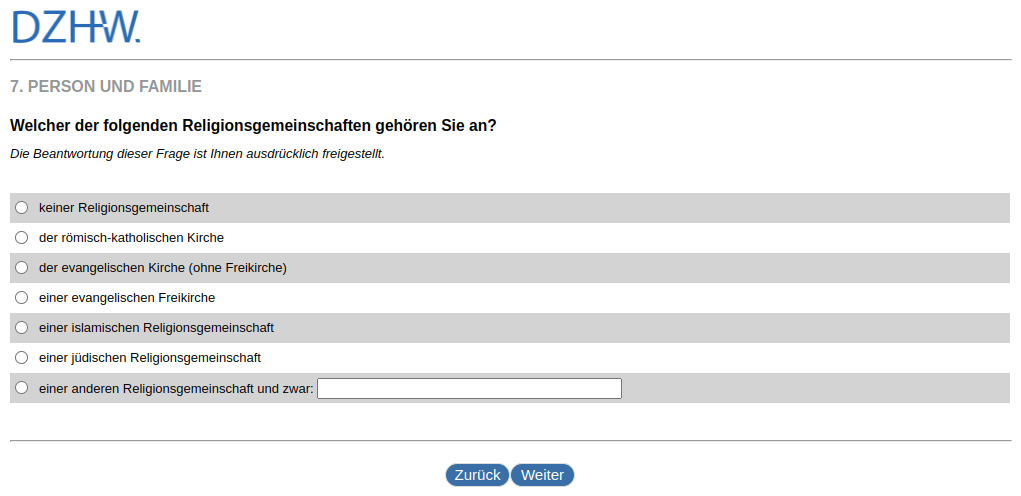 Which of the following religious communities do you belong to?