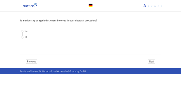 Is a university of applied sciences involved in your doctoral procedure?