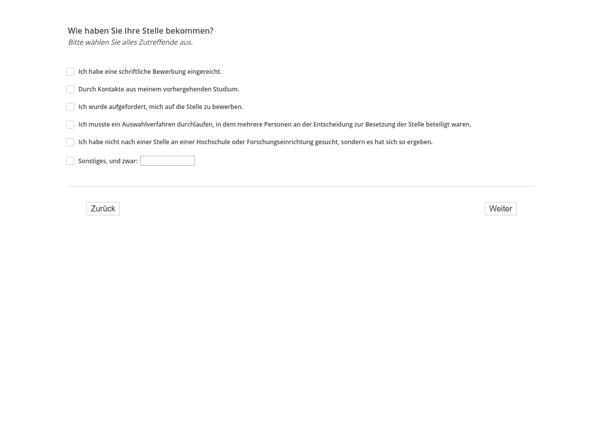 Wie haben Sie Ihre Stelle bekommen?