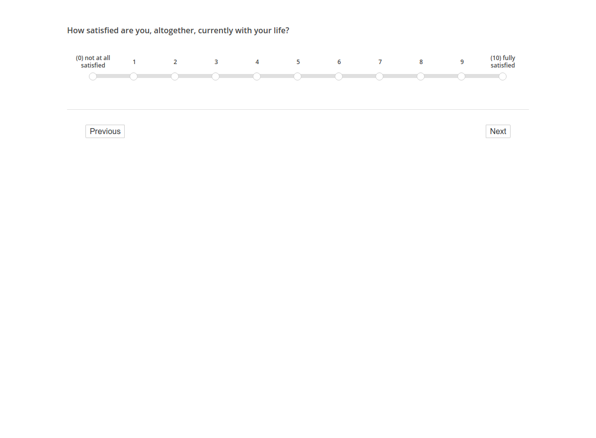 How satisfied are you, altogether, currently with your life?