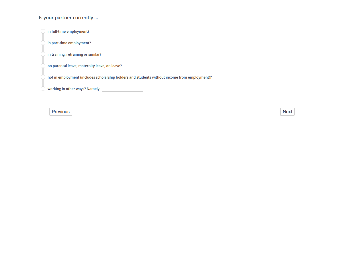 Is your partner currently ...