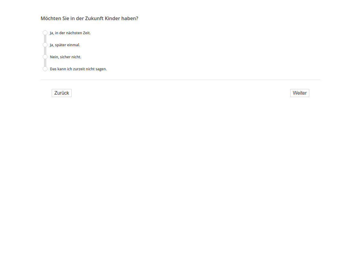 Möchten Sie in der Zukunft Kinder haben?