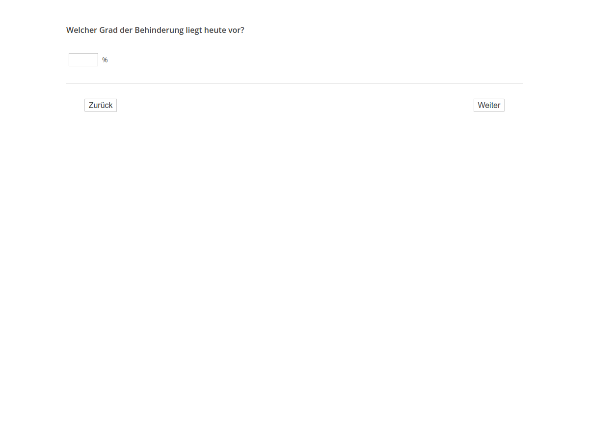 Welcher Grad der Behinderung liegt heute vor?