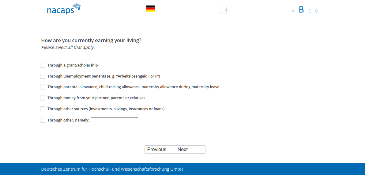 How are you currently earning your living?