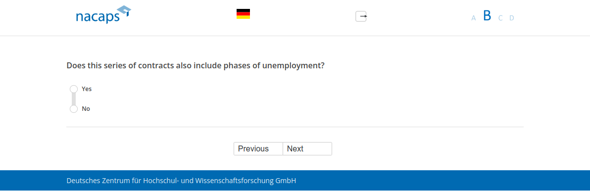 Does this series of contracts also include phases of unemployment?