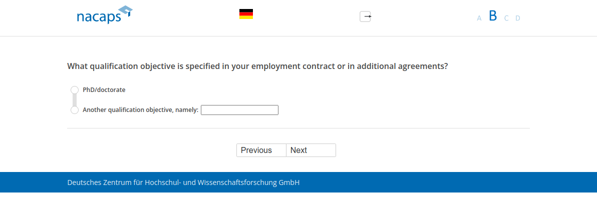 What qualification objective is specified in your employment contract or in additional agreements?