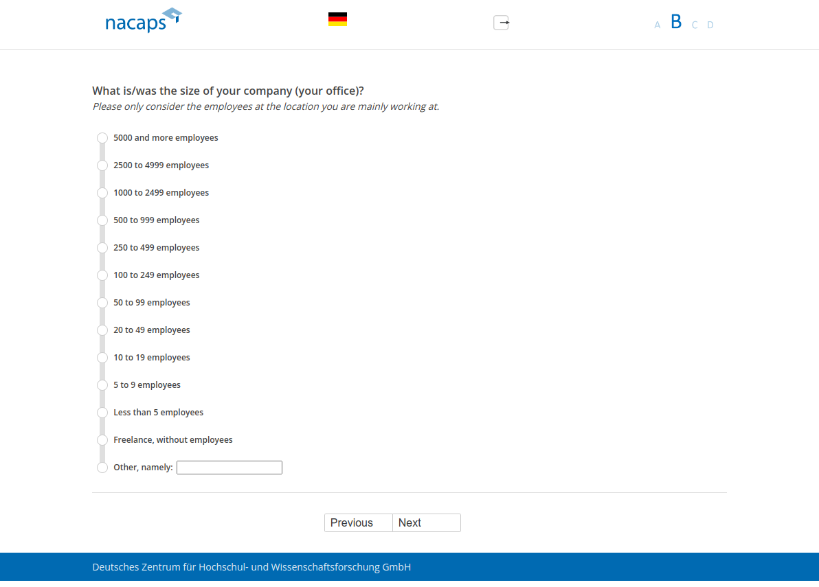 What is/was the size of your company (your office)?