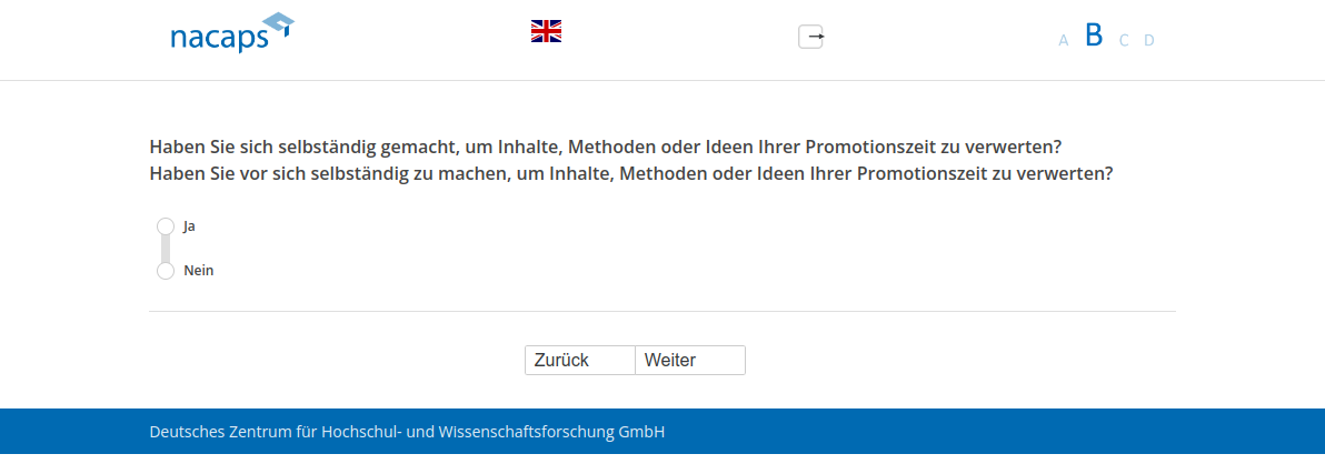 Haben Sie sich selbständig gemacht, um Inhalte, Methoden oder Ideen Ihrer Promotionszeit zu verwerten?,Haben Sie vor sich selbständig zu machen, um Inhalte, Methoden oder Ideen Ihrer Promotionszeit zu verwerten?