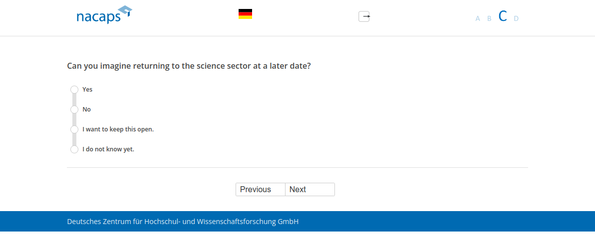 Can you imagine returning to the science sector at a later date?