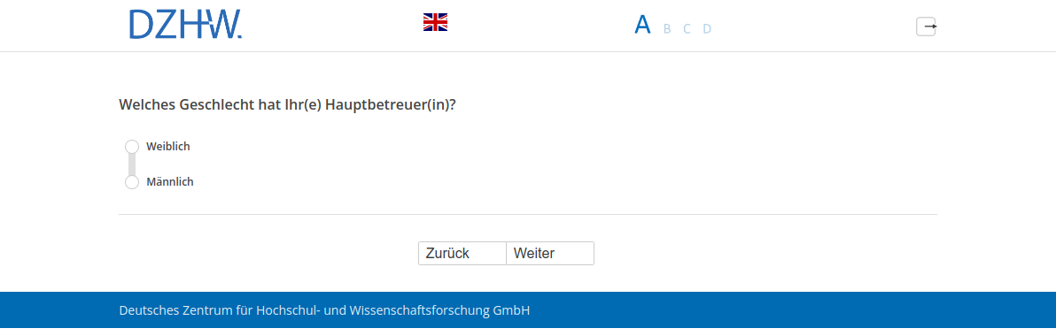 Welches Geschlecht hat Ihr(e) Hauptbetreuer(in)?