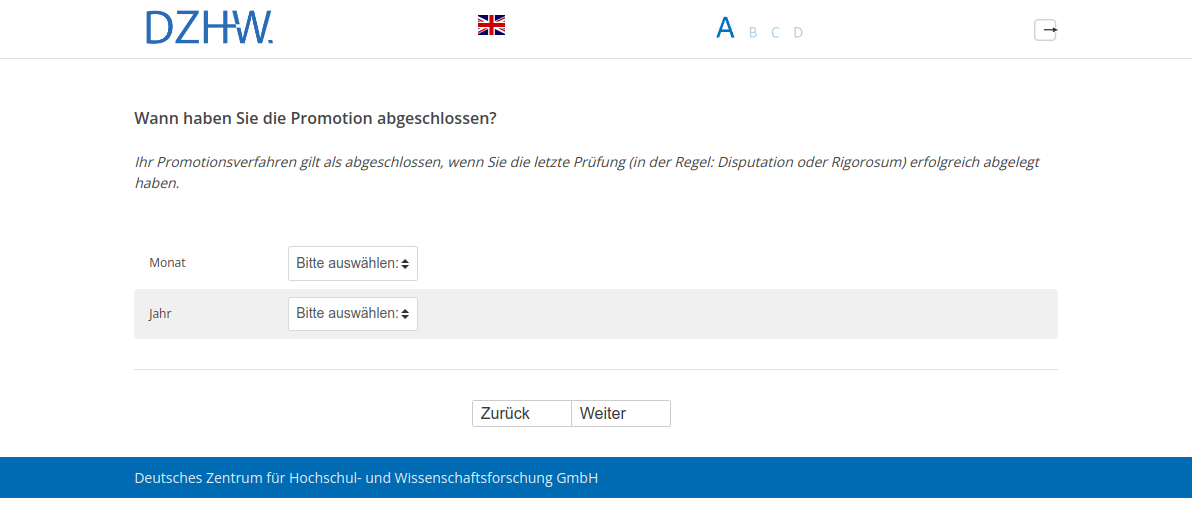 Wann haben Sie die Promotion abgeschlossen?