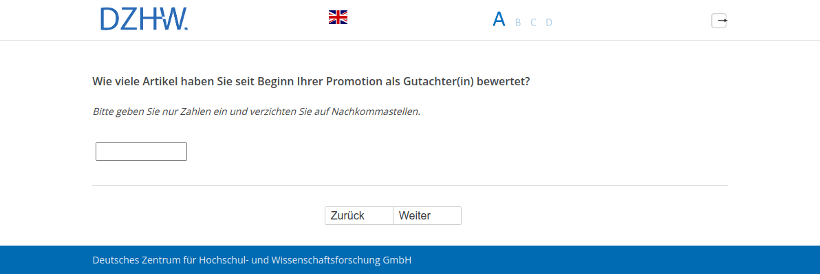 Wie viele Artikel haben Sie seit Beginn Ihrer Promotion als Gutachter(in) bewertet?