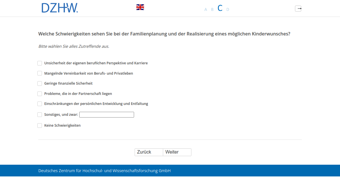 Welche Schwierigkeiten sehen Sie bei der Familienplanung und der Realisierung eines möglichen Kinderwunsches?