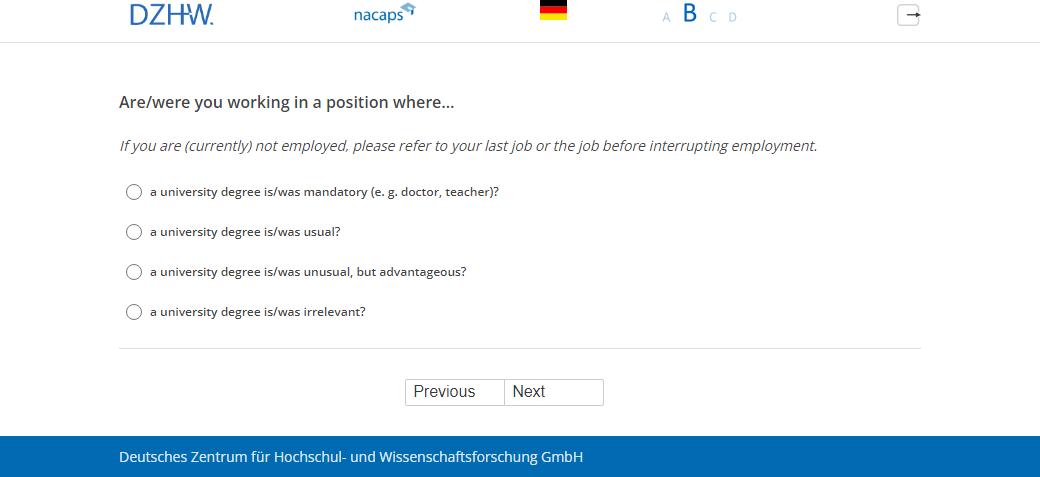 Are/were you working in a position where…
