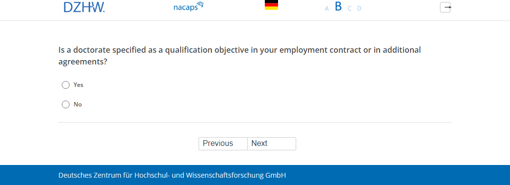 Is a doctorate specified as a qualification objective in your employment contract or in additional agreements?