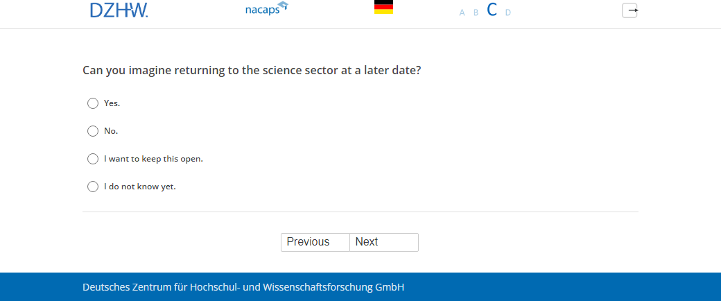 Can you imagine returning to the science sector at a later date?