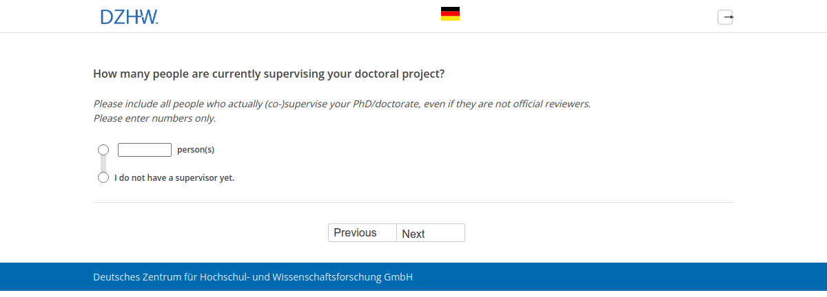 How many people are currently supervising your doctoral project?