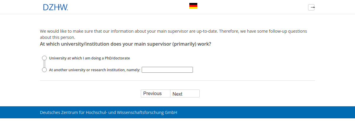 At which university/institution does your main supervisor (primarily) work?