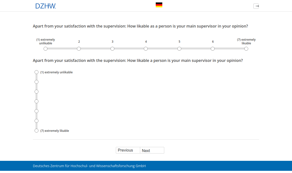 Apart from your satisfaction with the supervision: How likable as a person is your main supervisor in your opinion?Apart from your satisfaction with the supervision: How likable a person is your main supervisor in your opinion?