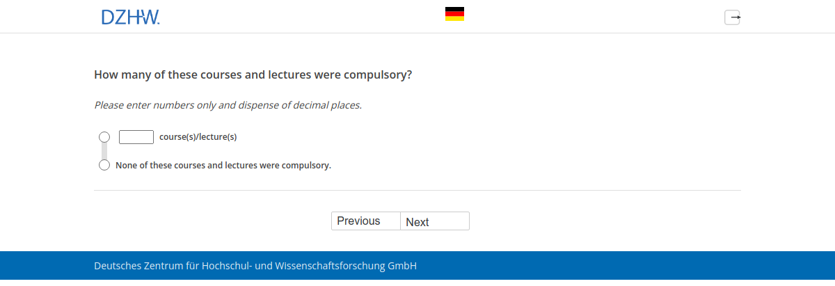 How many of these courses and lectures were compulsory?