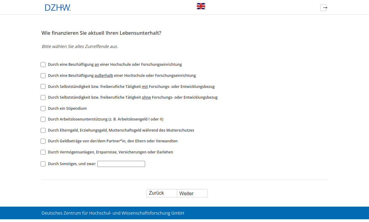 Wie finanzieren Sie aktuell Ihren Lebensunterhalt?