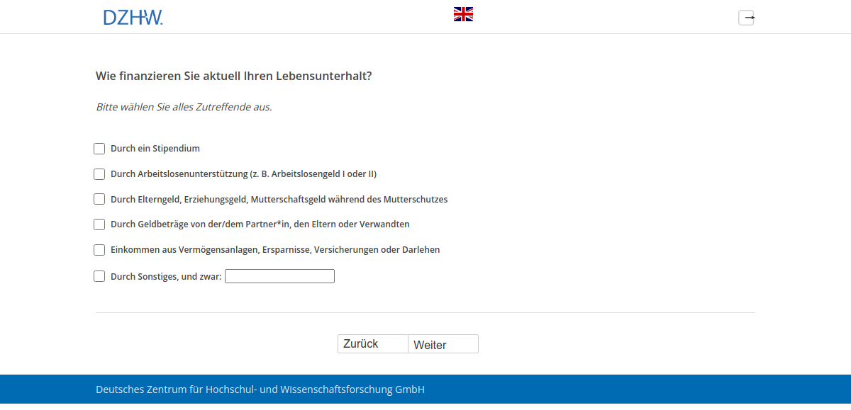 Wie finanzieren Sie aktuell Ihren Lebensunterhalt?