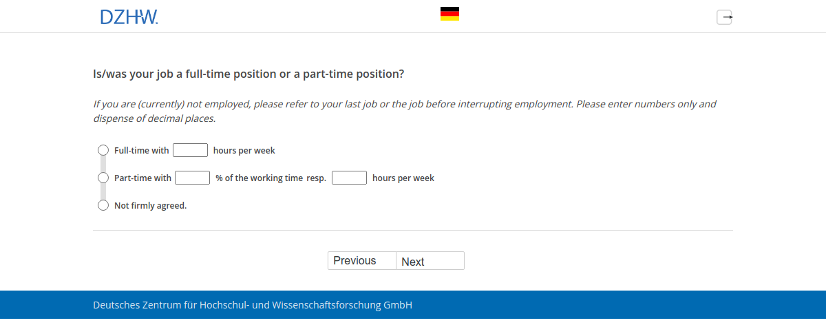Is/was your job a full-time position or a part-time position?