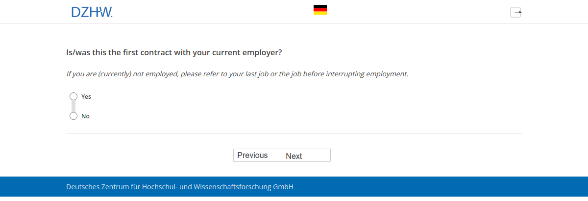Is/was this the first contract with your current employer?