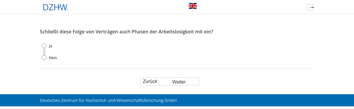 Schließt diese Folge von Verträgen auch Phasen der Arbeitslosigkeit mit ein?