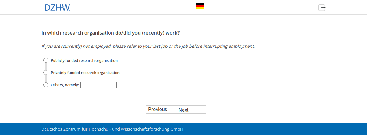 In which research organisation do/did you (recently) work?