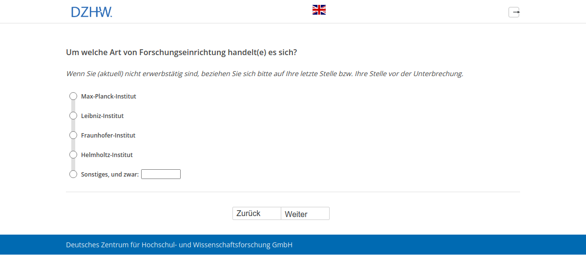 Um welche Art von Forschungseinrichtung handelt(e) es sich?