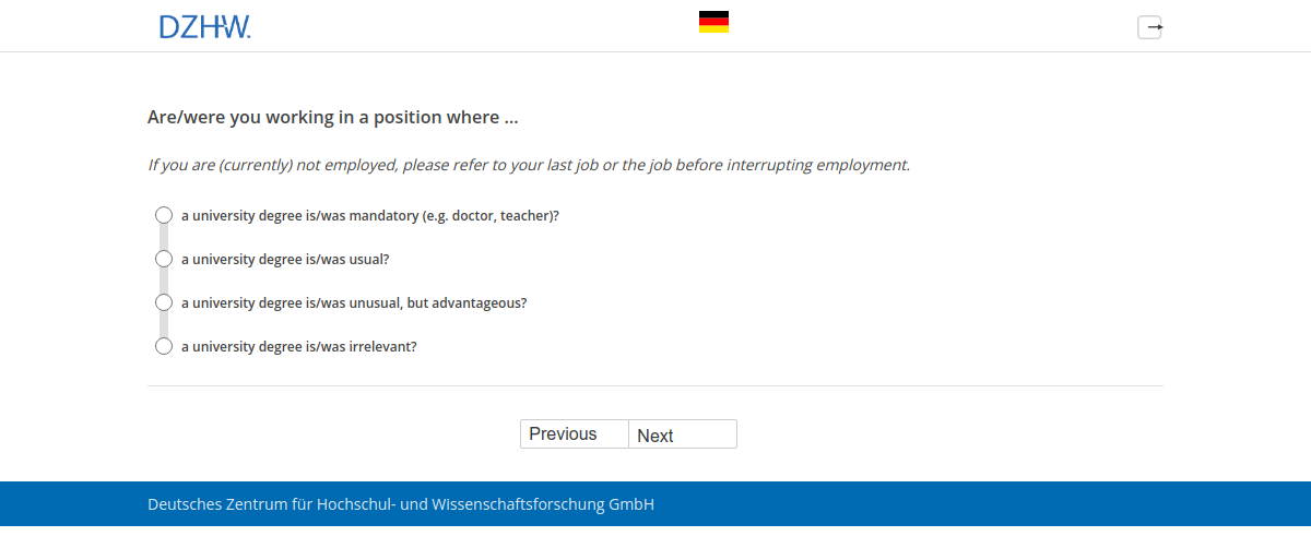 Are/were you working in a position where …
