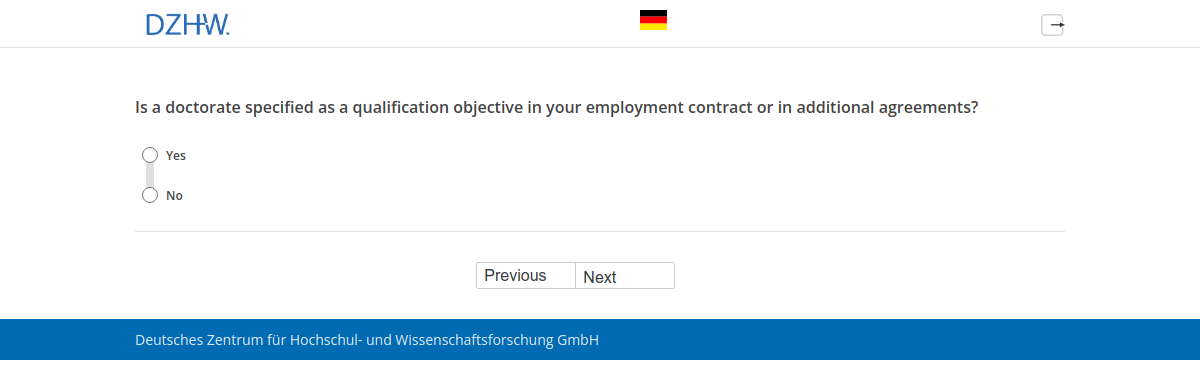 Is a doctorate specified as a qualification objective in your employment contract or in additional agreements?