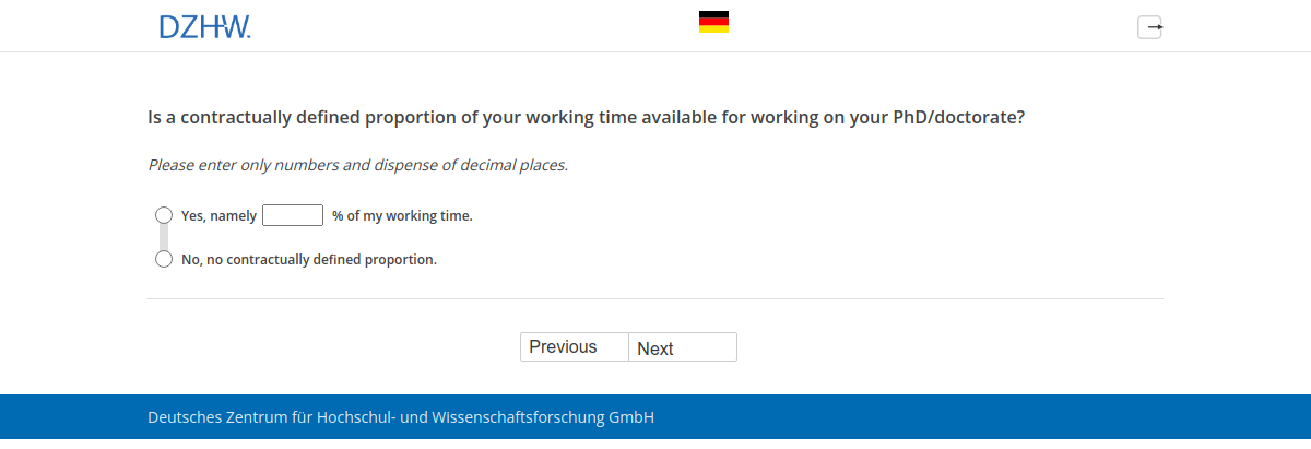Is a contractually defined proportion of your working time available for working on your PhD/doctorate?