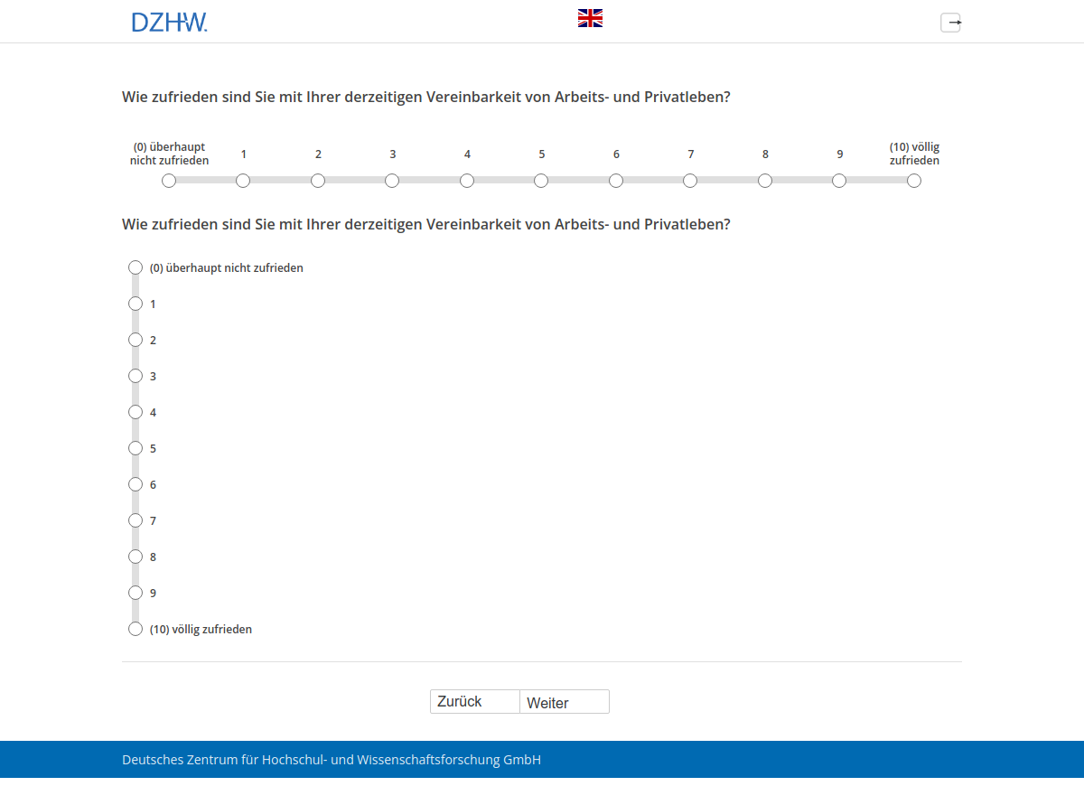Wie zufrieden sind Sie mit Ihrer derzeitigen Vereinbarkeit von Arbeits- und Privatleben?Wie zufrieden sind Sie mit Ihrer derzeitigen Vereinbarkeit von Arbeits- und Privatleben?