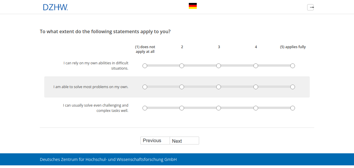 To what extent do the following statements apply to you?