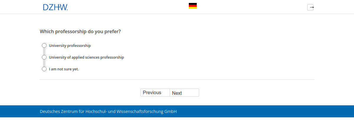 Which professorship do you prefer?